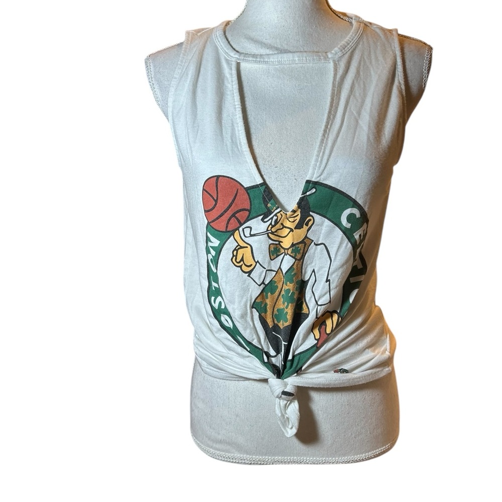 Express Boston Celtics Sleeveless Peekaboo Front Top